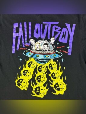 Fall Out Boy T-Shirt Size Large If You Build It They Will Come Alien Pop Punk